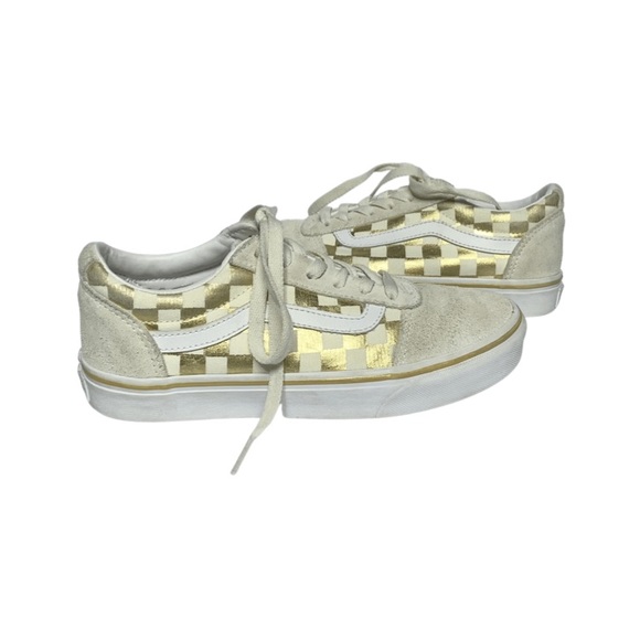 Vans Old Skool Gold Checkerboard Sneakers - Picture 9 of 10